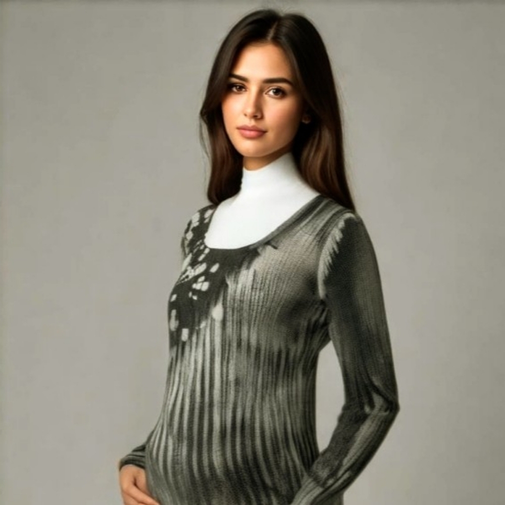 TRICOMAX Black And Tan Maternity Sweater